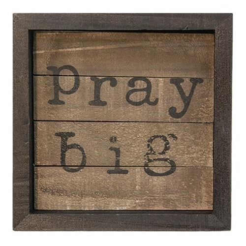 Pray Big Slat Sign  (Pack of 4)