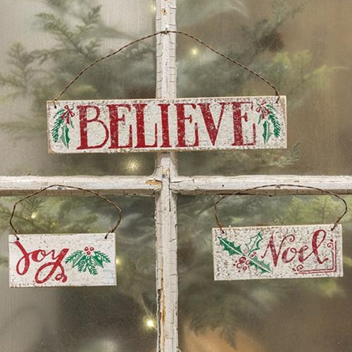 3/Set Xmas Words Ornaments (Pack of 2)