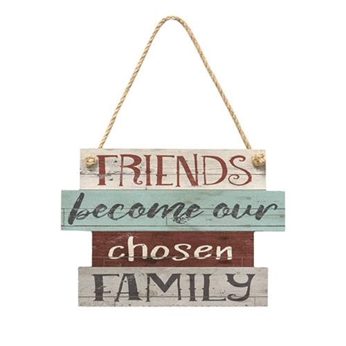 Chosen Family Slat Look  Hanging Sign (Pack of 4)