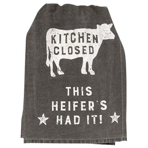 Kitchen Closed This Heifer's Had It! Dish Towel  (Pack of 4)