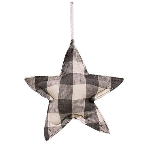 Buffalo Check Star Ornament (Pack of 4)