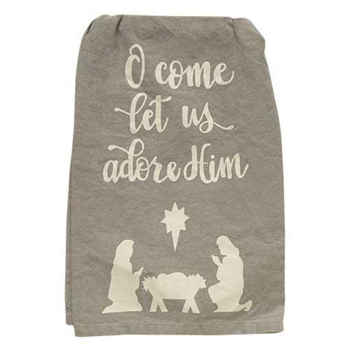 O Come Let Us Dish Towel (Pack of 2)