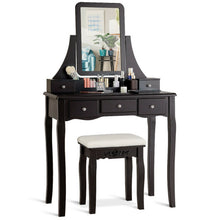 Load image into Gallery viewer, Vanity Set of Mirror Drawers Storage Box Makeup-Brown
