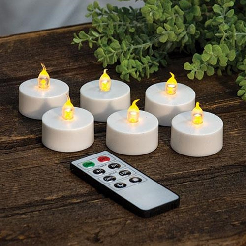 6/Set Remote Control LED Tealights