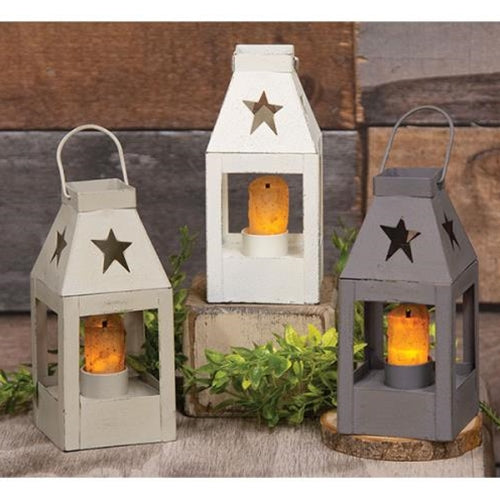 Farmhouse Colors Mini Star Lantern 3 asstd. (Pack of 2)