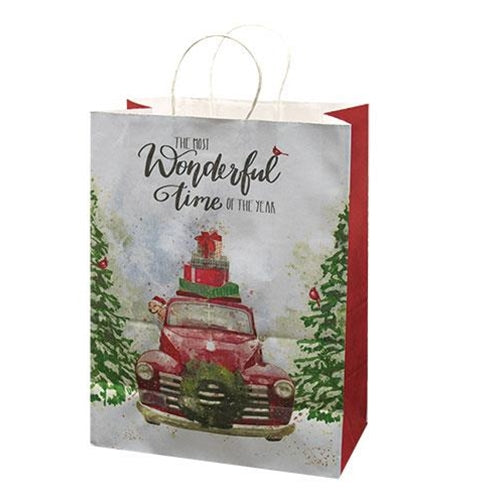 Vintage Truck Gift Bag Extra Large (Pack of 4)