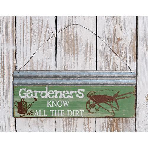 Gardeners Know Metal Plaque (Pack of 4)