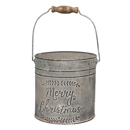Merry Christmas Vintage Bucket