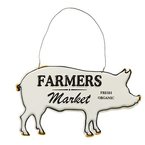 Farmers Market Pig Ornament  (Pack of 4)
