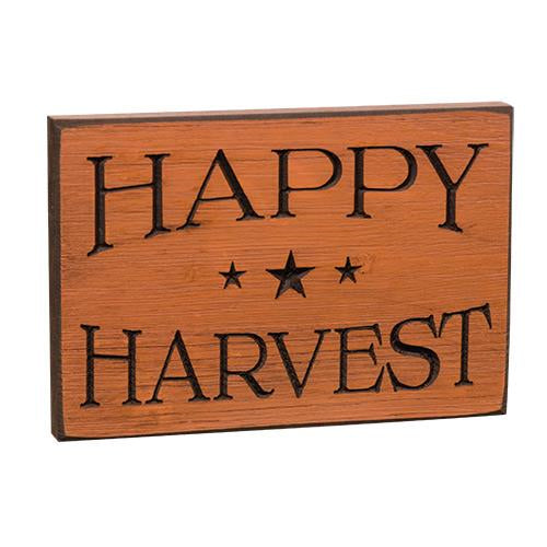 Happy Harvest Engraved Sign (Pack of 2)