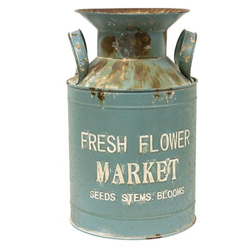 Vintage Fresh Flower Market Milk Can