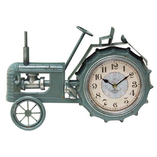 Farmhouse Blue Tractor Clock