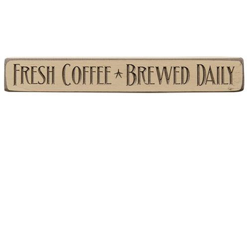 Fresh Coffee Engraved Block 12