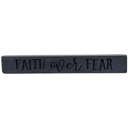 Faith Over Fear Engraved Block 12