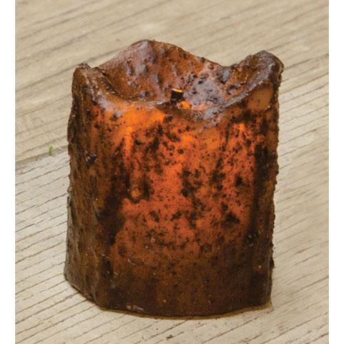 Mini Burnt Mustard Drip Timer Votive (Pack of 4)