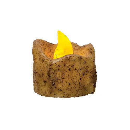 Flicker  Burnt Ivory Timer Tealight (Pack of 4)