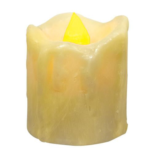 Ivory Mini Dripped Timer Votive (Pack of 4)