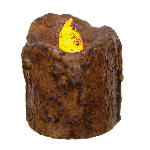 Burnt Mustard Mini Dripped Timer Votive (Pack of 4)