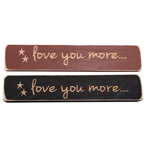 Love You More Engraved Block 9