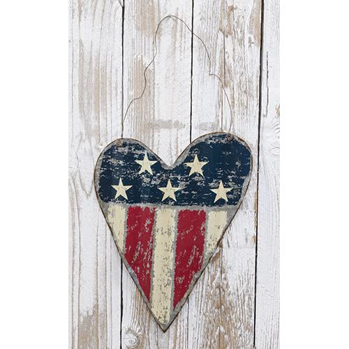 Americana Heart Hanger  (Pack of 4)