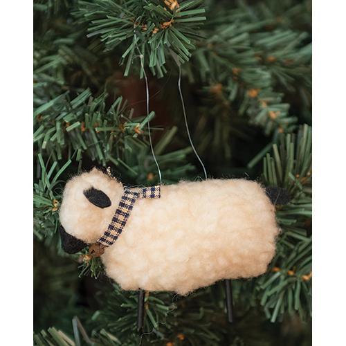 Wooly Sheep Ornament (Pack of 4)