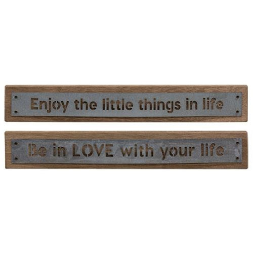 *Enjoy the Little Things Metal Sign 2 Asst. (Pack of 2)