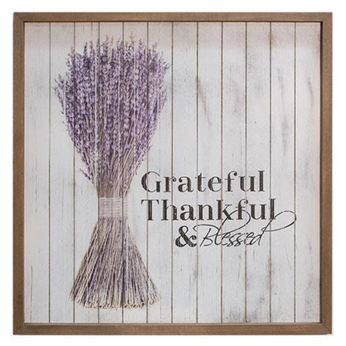*Grateful Framed Shiplap Sign 20