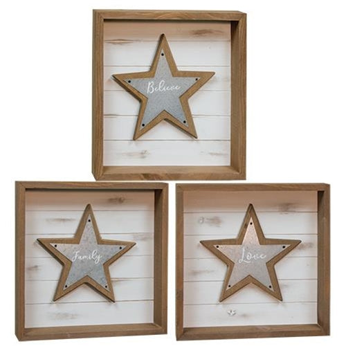 *Believe Family Love Shadowbox Sign