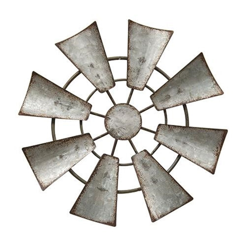 Galvanized Metal Hanging Windmill 7 inch  (Pack of 4)