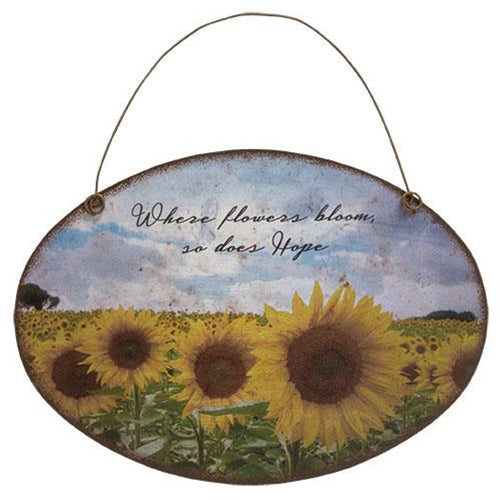 Sunflower Metal Wall Hanger (Pack of 4)