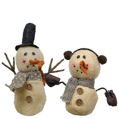 Snowman Plush Ornament Asst. (Pack of 4)