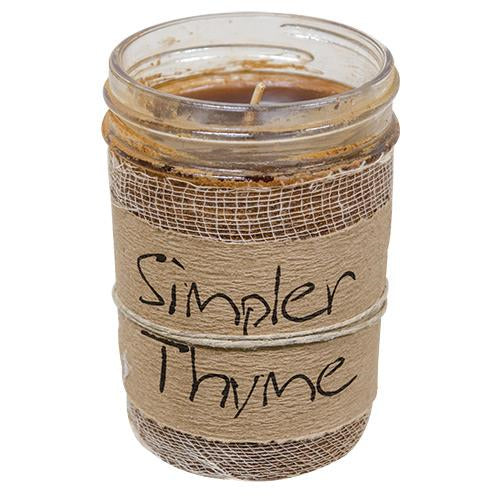Simpler Thyme Jar Candle 8oz (Pack of 2)