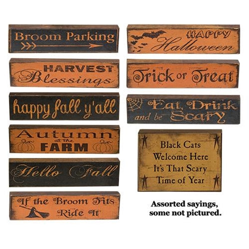 Fall Sayings Block Assorted (Pack of 4)