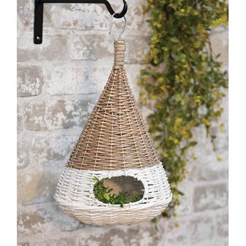 White Dipped Willow Bird House 16