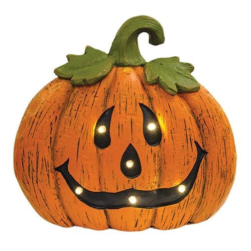 LED Resin Jack-O'-Lantern