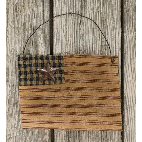 Fabric Flag Ornament (Pack of 4)