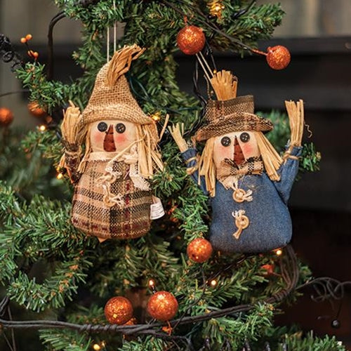 Scarecrow Ornament 2 asst.  (Pack of 4)