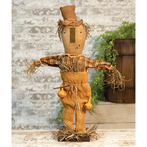 Slim Jim Scarecrow Doll on Base