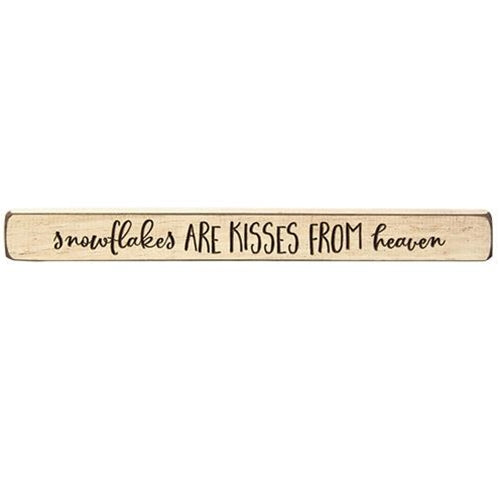 Snowflakes Are Kisses From heaven Engraved Block 1.75