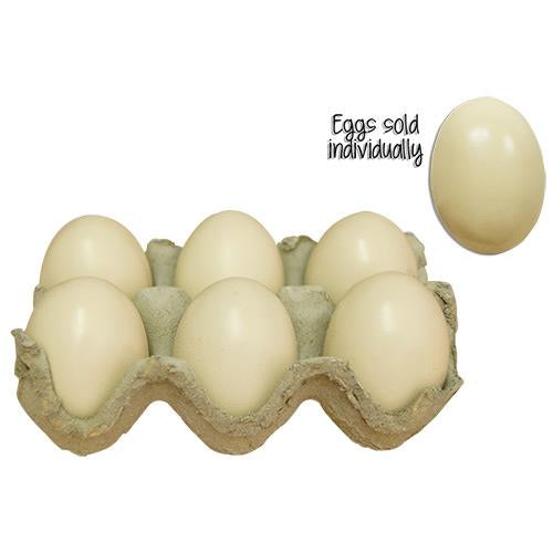 White Resin Egg - Sold Individually  (Pack of 4)