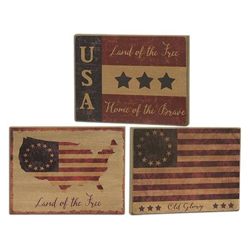 Land of the Free Block 3 Asstd.  (Pack of 4)