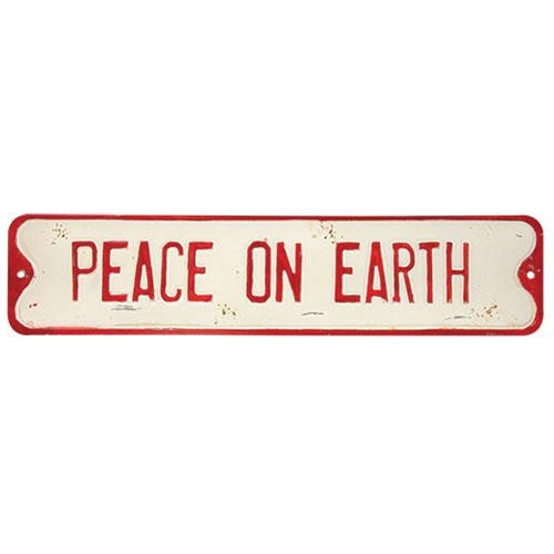 Peace on Earth Street Sign (Pack of 2)