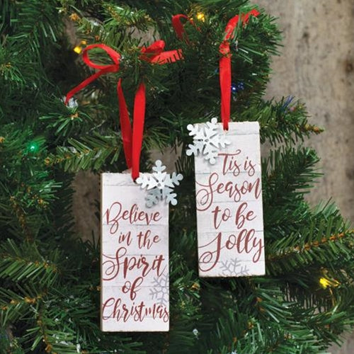 Spirit of Christmas Snowflake Charm Ornament 2 Asstd. (Pack of 4)