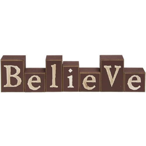 Believe Wood Blocks  (Pack of 4)