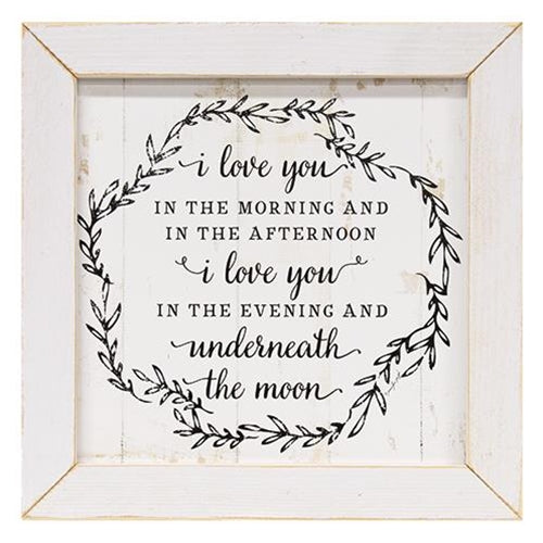 Love You In The Morning Framed Print