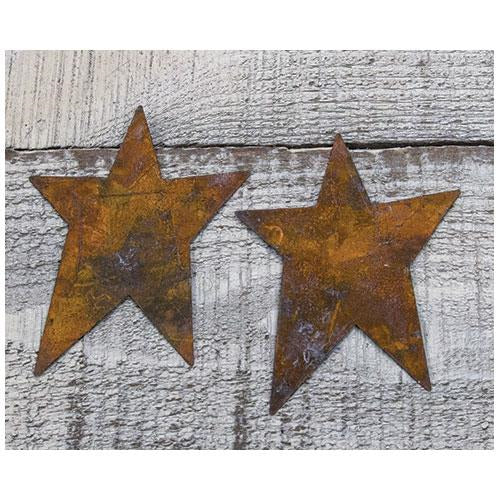 Rusty Tin Primitive Stars 2/pk 3