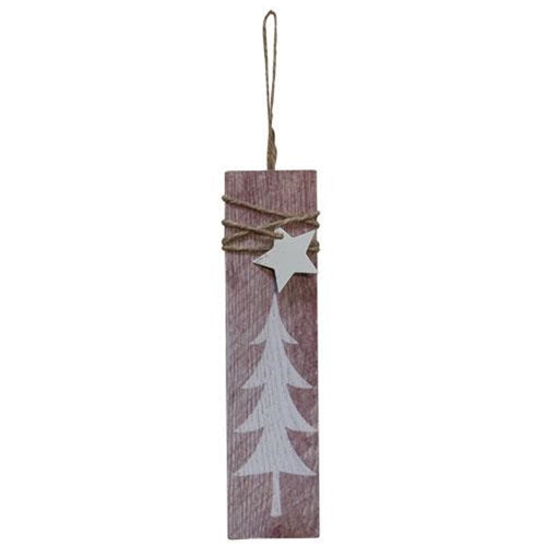 Tree w/Tin Star Rectangle Ornament 7