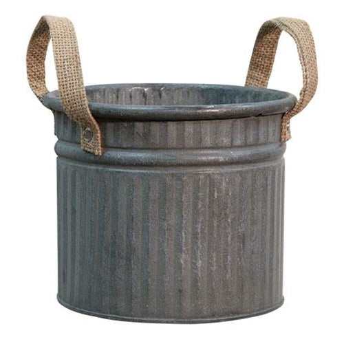 Corrugated Bucket w/Jute Handle 6