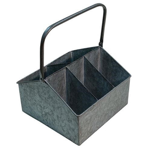 Tin Compartment Basket 9x6