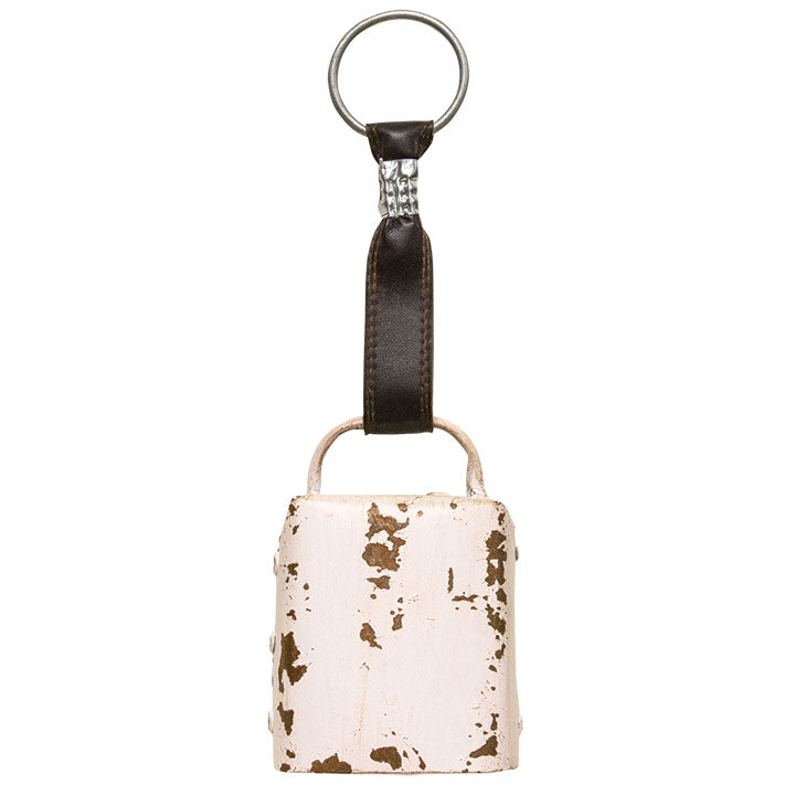 Aged White Rustic Cowbell  (Pack of 4)